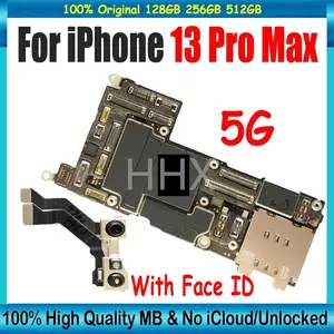 Bilashmart Fully Tested Authentic Motherboard iPhone 13 Pro Max 128g/256g Unlocked Mainboard With Face ID Clean iCloud 100% Tested