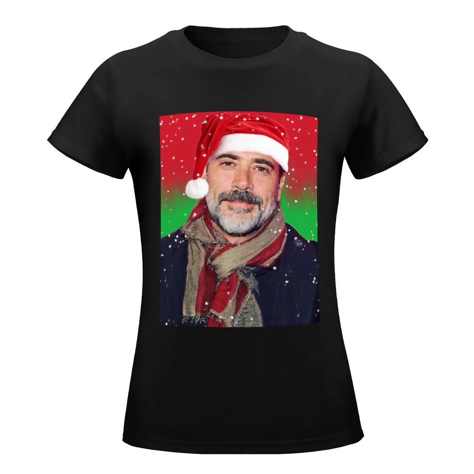 Jeffrey Dean Morgan- christmas T-Shirt korean fashion animal print shirt for girls t shirt Women