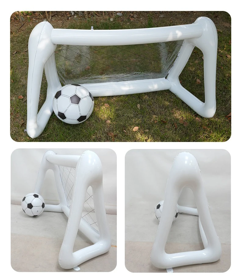 مجموعة إطار باب كرة القدم القابل للنفخ، إطار باب كرة قدم صغير محمول، باب كرة قدم تفاعلي خارجي مع شبكة