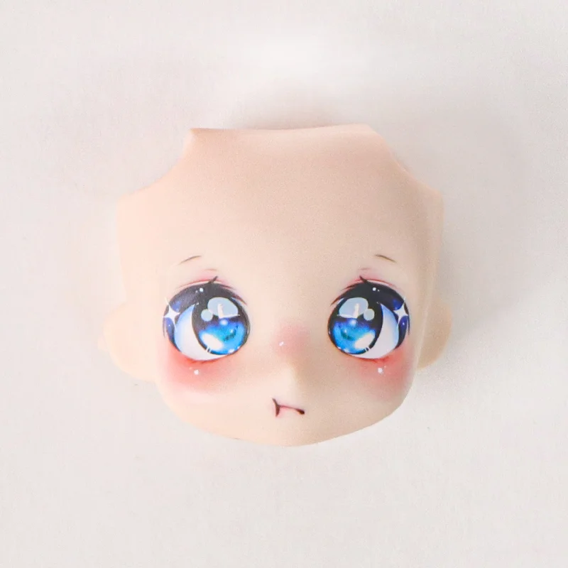 Ob11 boneca rosto 1/12 bjd boneca rosto com 3d anime decalque olhos bonito mudança facas para gsc cabeça diy acessórios para presente da menina crianças brinquedo
