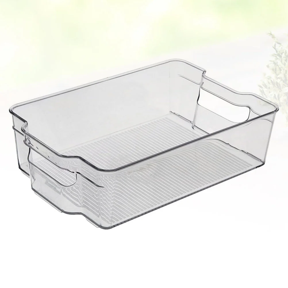 1pc Kitchen Refrigerator Storage Box Plastic Refrigerator Container Sqaure Storage Box Crisper Preservation Box for Home (Transp