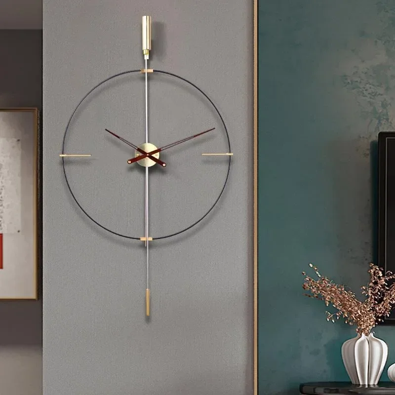 Large Wall Clock Home Decor Circular Mute Wall Clocks Modern Design Living Room Decoration Black Watch Wall Decor