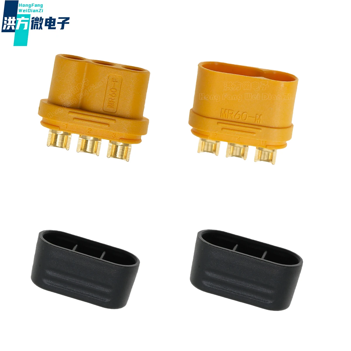

5 sets of original,MR60 Aeromodelling plug,Controller/Charger,Three core yellow male and female heads,IP40，30A，MR60-M.G.Y/F.G.Y