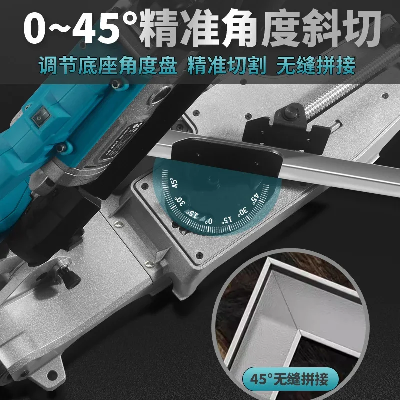 Household small band saw multi-functional 45-degree desktop metal aluminum sawing machine automatic woodworking cutting machine