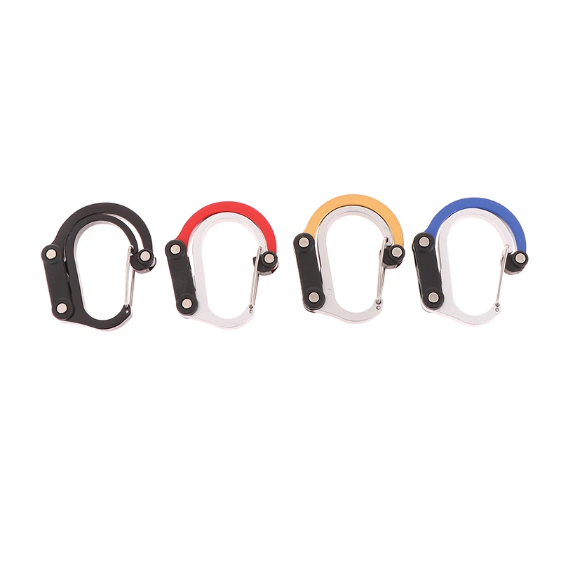 Multifunctional Aluminum Alloy D Type Carabiner 360 Degree Rotary Quick-hanging Carabiner Buckle Hybrid Gear Clip Outdoor Gadget