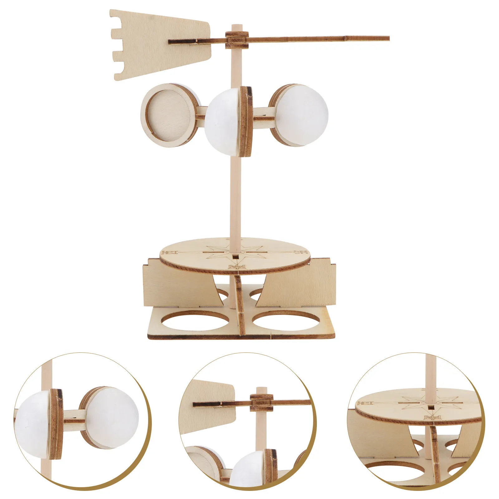 

2Pcs Kid Assembly Puzzle Funny Wind Vane Science Learning Set Educational Experiment for Children Gift Kid Assembly Toy