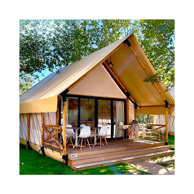 resort canvas en toile bathroom outdoor canvas latest for camping customized luxury safari hotel tent dining