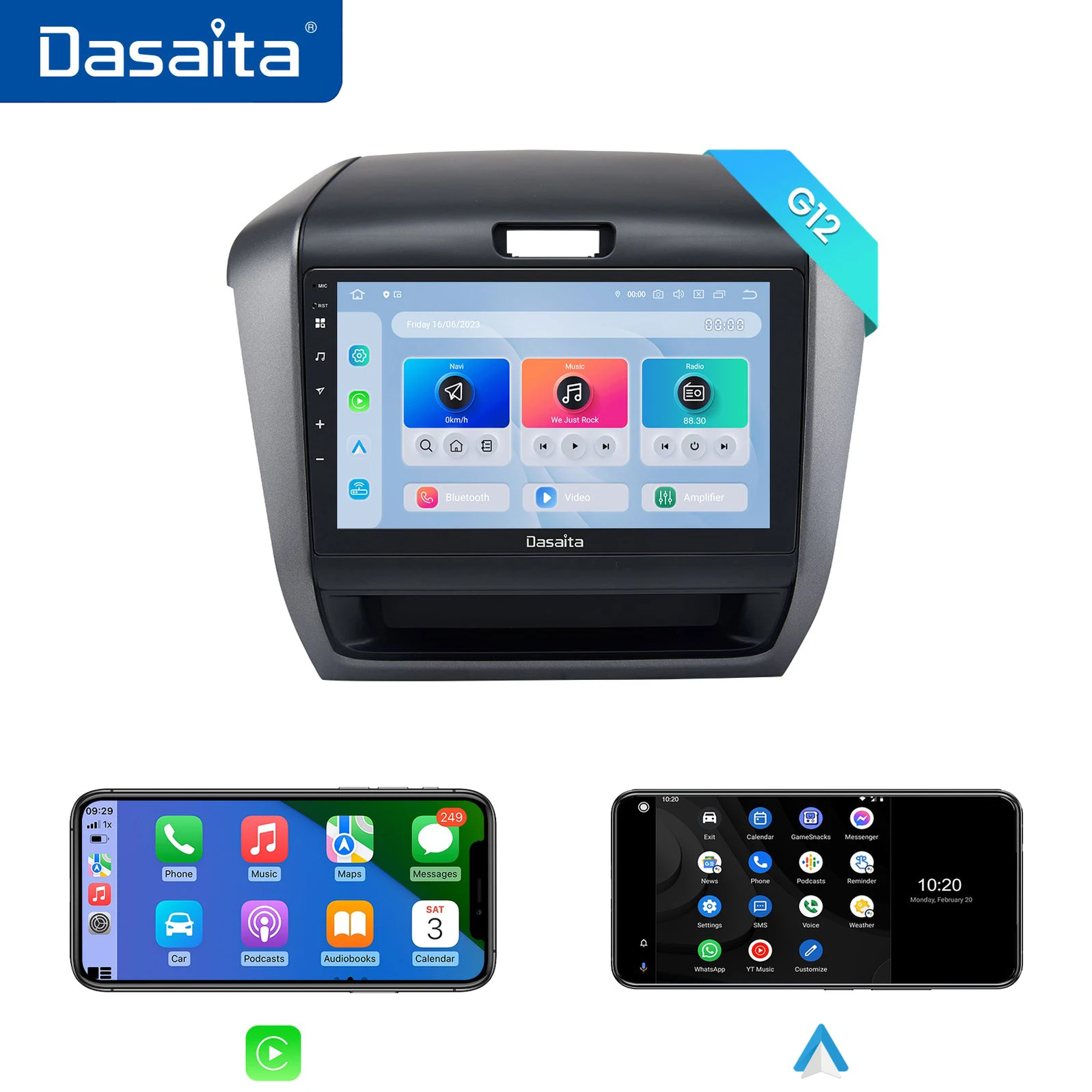 

Dasaita для Honda Freed 2017 2018 2019 Qualcomm 665 QLED Экран LTE 6G + 64G/8 + 256G GPS Carplay Android Авто Радио Авто Стерео