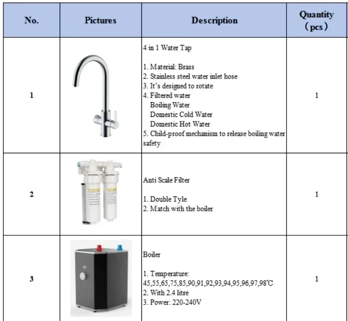 3 4 in 1 instant boiling and chilled water tap instant boiling kitchen hot water tap sparking faucet system boiling water tap