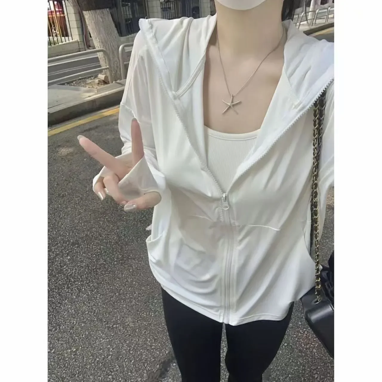 

High SPF Cooling Sun Protection Shirt Ultra Thin Breathable Quick Dry UV Skin Jacket
