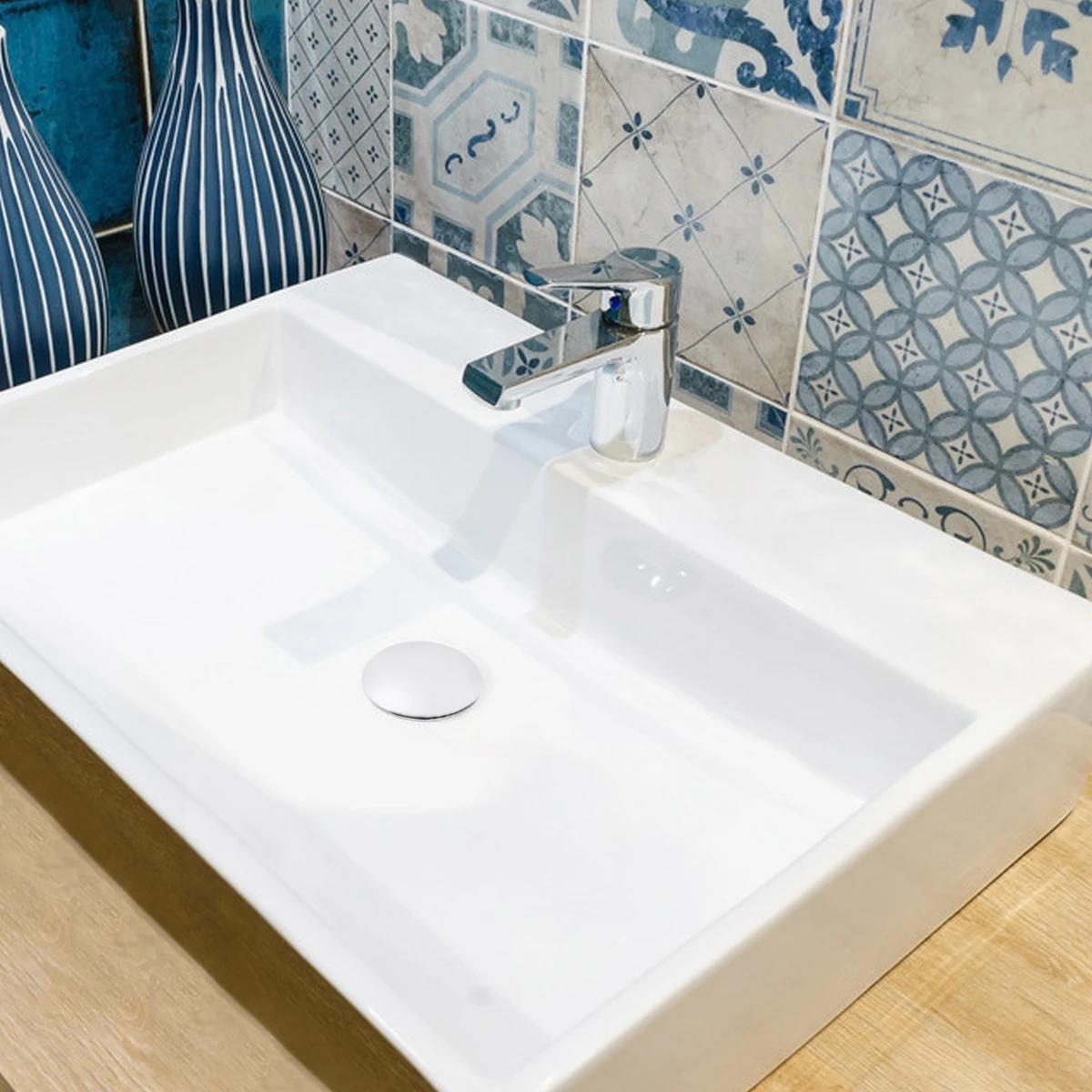

Replacement Bathtub Drain Cover Pop-Up Bounce Panel Bathroom Accessories Sink Stopper Laundry Drainage Emitter Durable Water