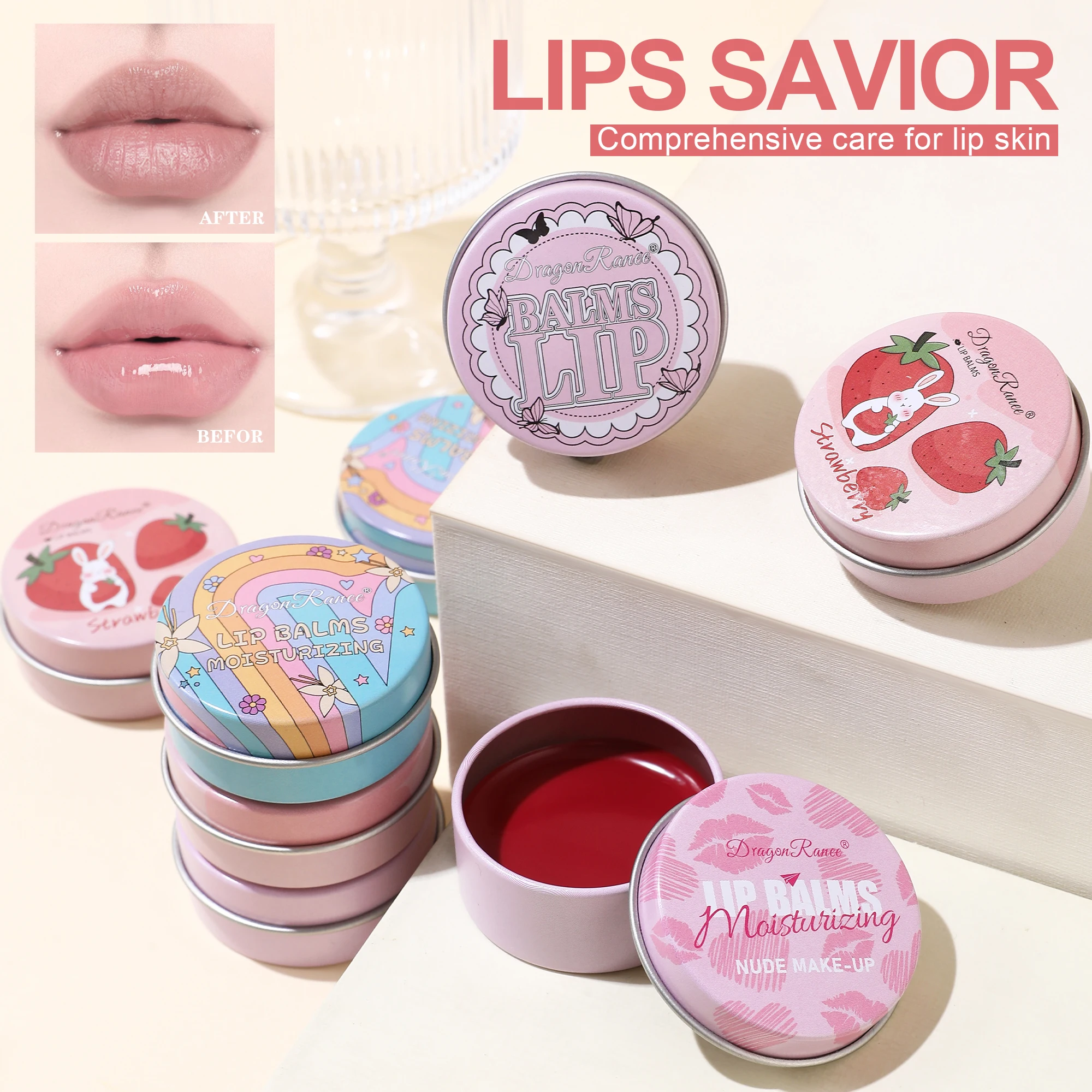 Balsamo per labbra idratante, nutriente, che cambia colore, idratante, impermeabile, schiarente, balsamo per labbra non grasso, regalo di San Valentino, balsamo per labbra idratante a lunga durata