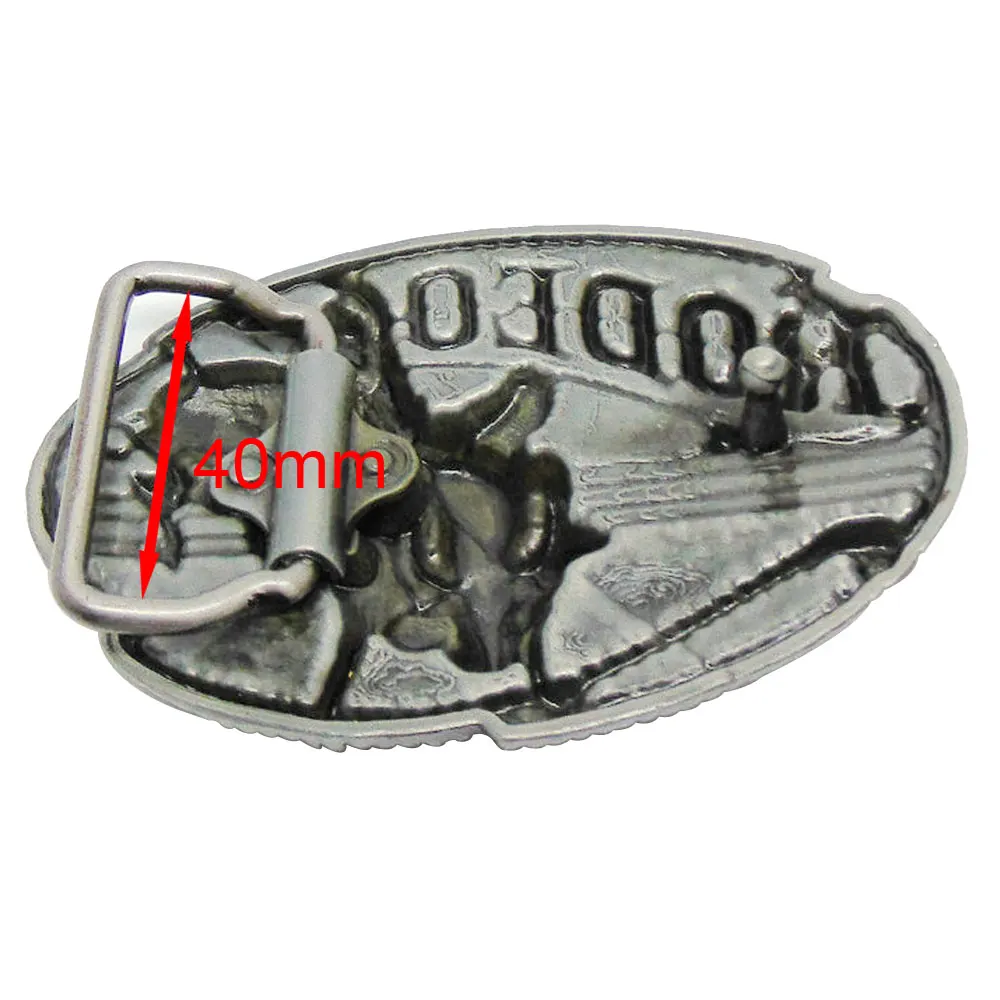 Cheapify-hebilla de cinturón de Metal para hombre, diseño de Rodeo de vaquero del Oeste, aleación de Zinc, 40mm, envío directo