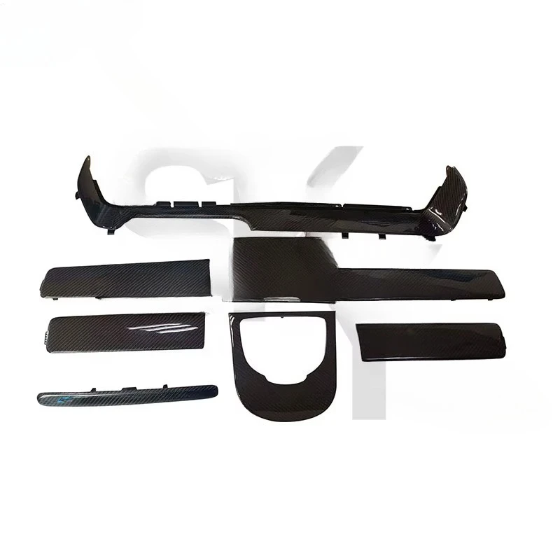 8-Piece Dry Carbon Fiber Interior Accessory Kit for W464 G Class G500 G350 G63 Cars Car Decoration Cover Internals
