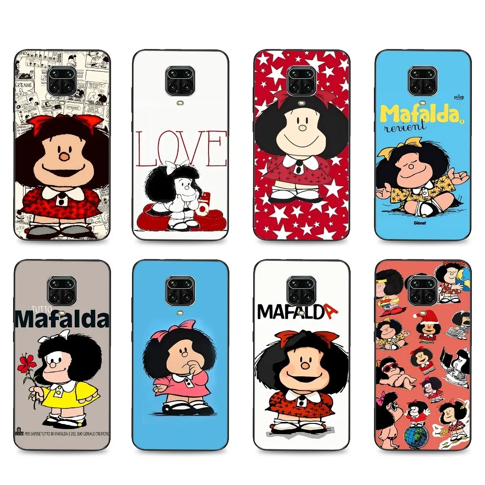 Anime M-Mafalda Phone Case For Xiaomi Mi 5X 8 9 10 11 12 lite pro 10T PocoX3pro PocoM3 Note 10 pro lite