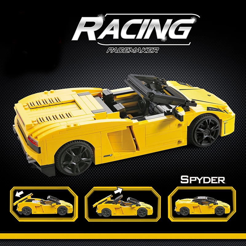 741 pçs série de alta tecnologia 2in1 lp 560-4 racer blocos de construção coupe modelo de carro esportivo tijolos técnicos brinquedos para meninos crianças presente