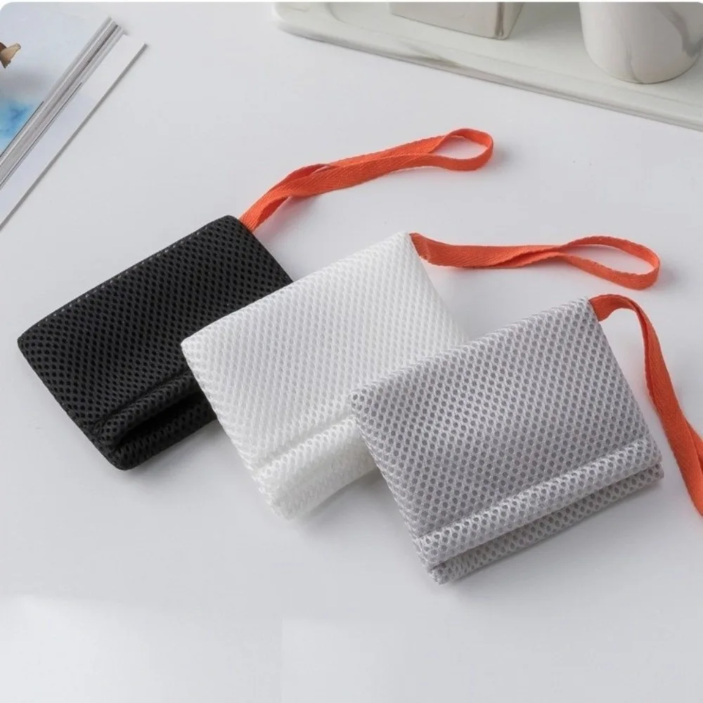 Foaming Soap Bag Portable Drawstring Sponge Body Wash Soap Foaming Net Bag Bathroom Soap Exfoliating Mesh Bags Cleaning Tool