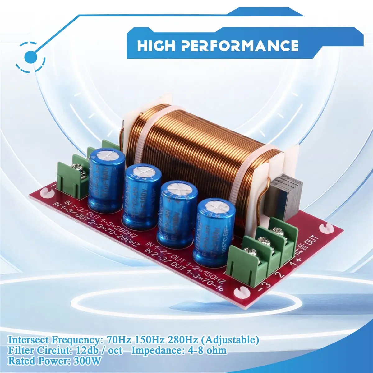★♠♥Y680A Hot Sale-One-Way 300W Subwoofer Frequency Divider Home Theater Adjustable Super Woofer Hifi Audio Crossover Filters