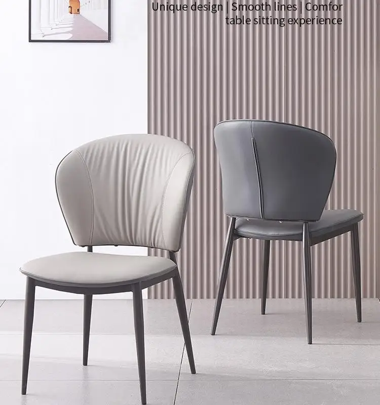 Modern Minimalist Nordic Leather Dining Table Chairs Soft Pack Home Restaurants & Hotels Wholesale Restaurant Tables