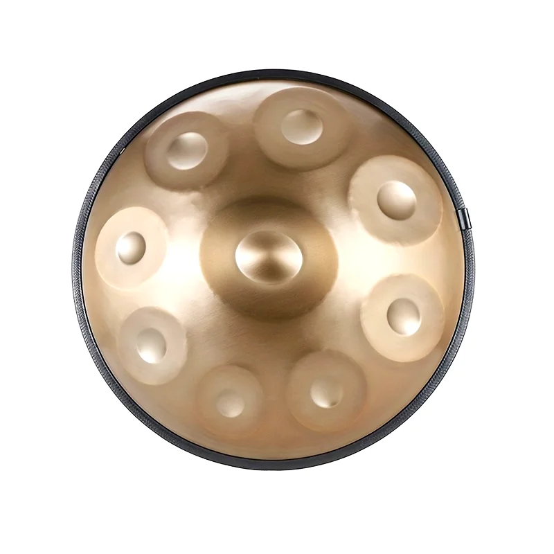

18-inch 440Hz Golden Hand Disc Drum, G Key 9-Note Stainless Steel Percussion Instrument, Professional Tuning Handpan with