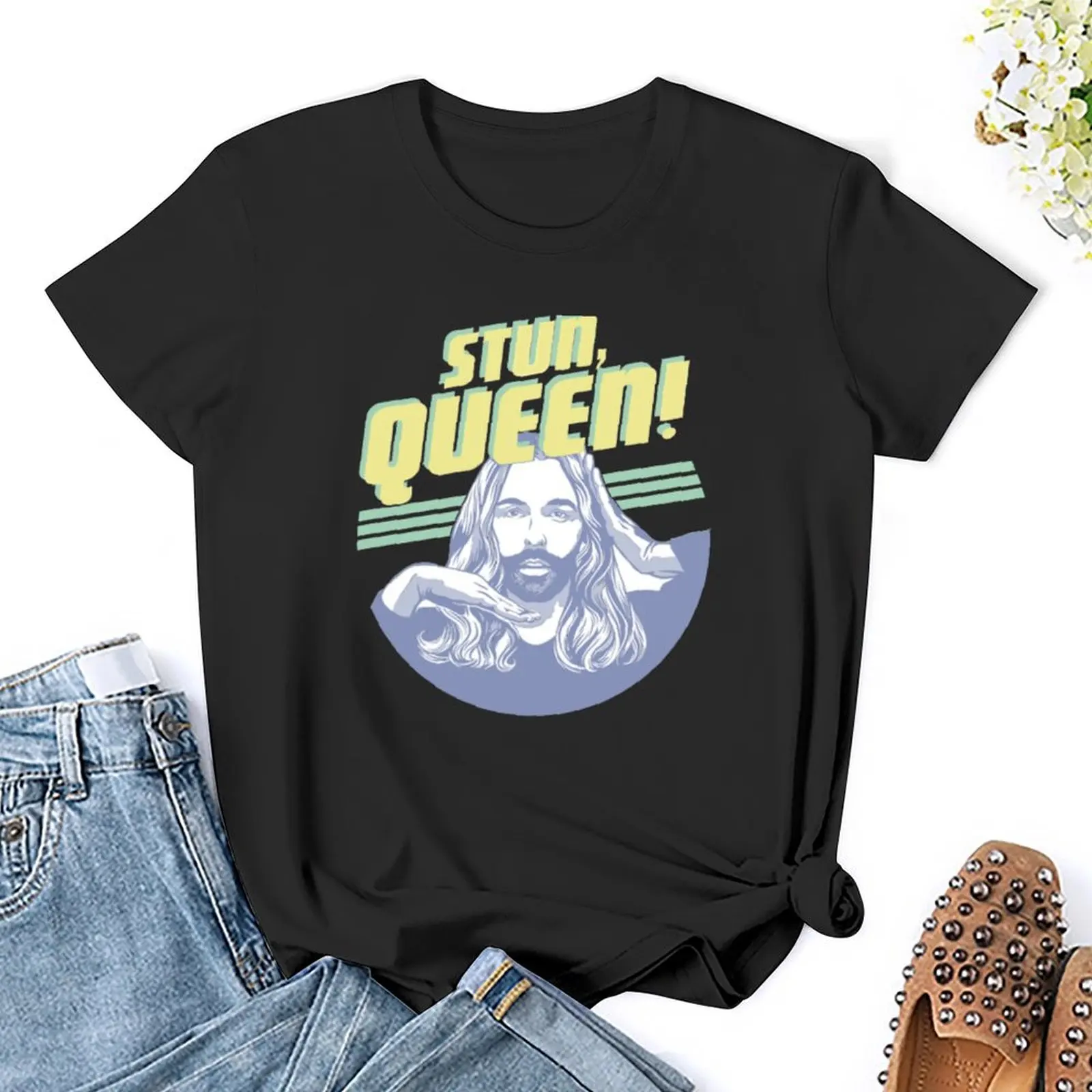 jvn T-Shirt summer tops vintage clothes hippie clothes oversized t shirts for Women image 5