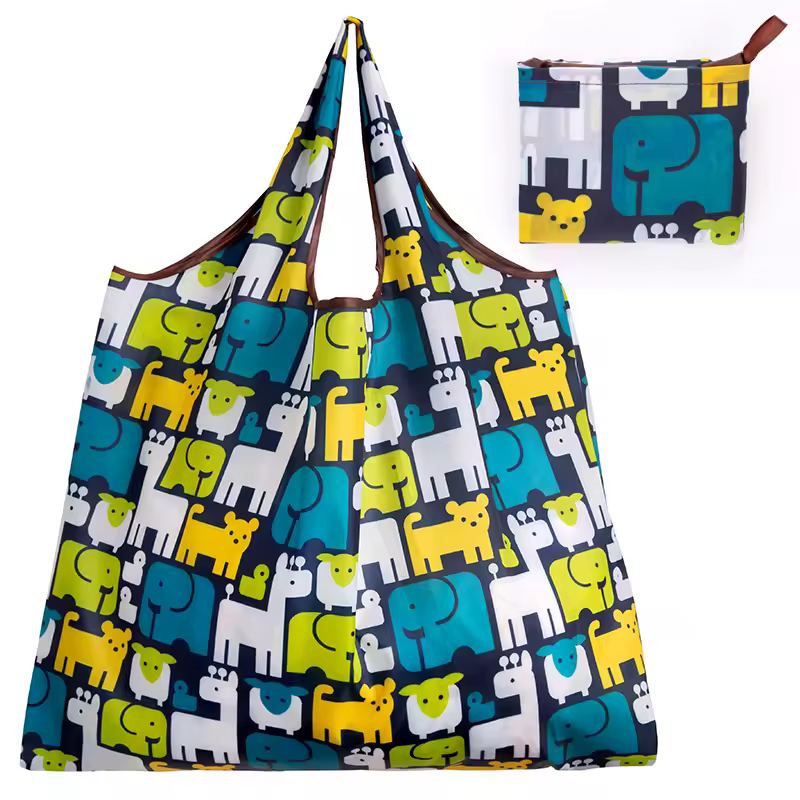 Big Size Thick Nylon Large Tote ECO Reusable Polyester Portable Shoulder Women's Handbags Folding Pouch Shopping Bag Foldable - Image 23