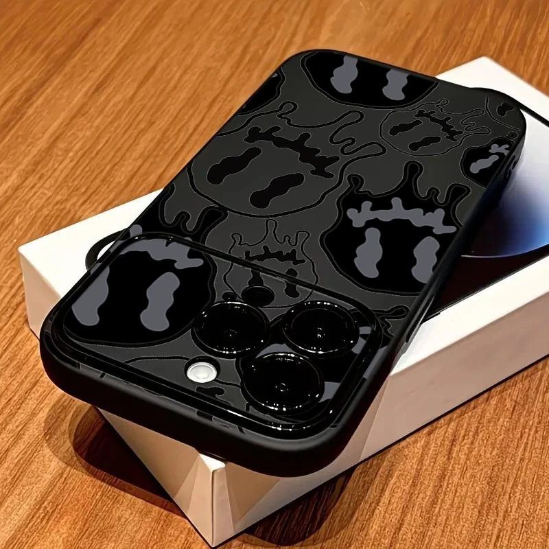 Spooky Ghost Pumpkin Phone Case For iPhone 11 12 13 14 15 16 17 Pro 18 Pro Max 16 Plus X XR XS Max Matte Large Window Soft Cover