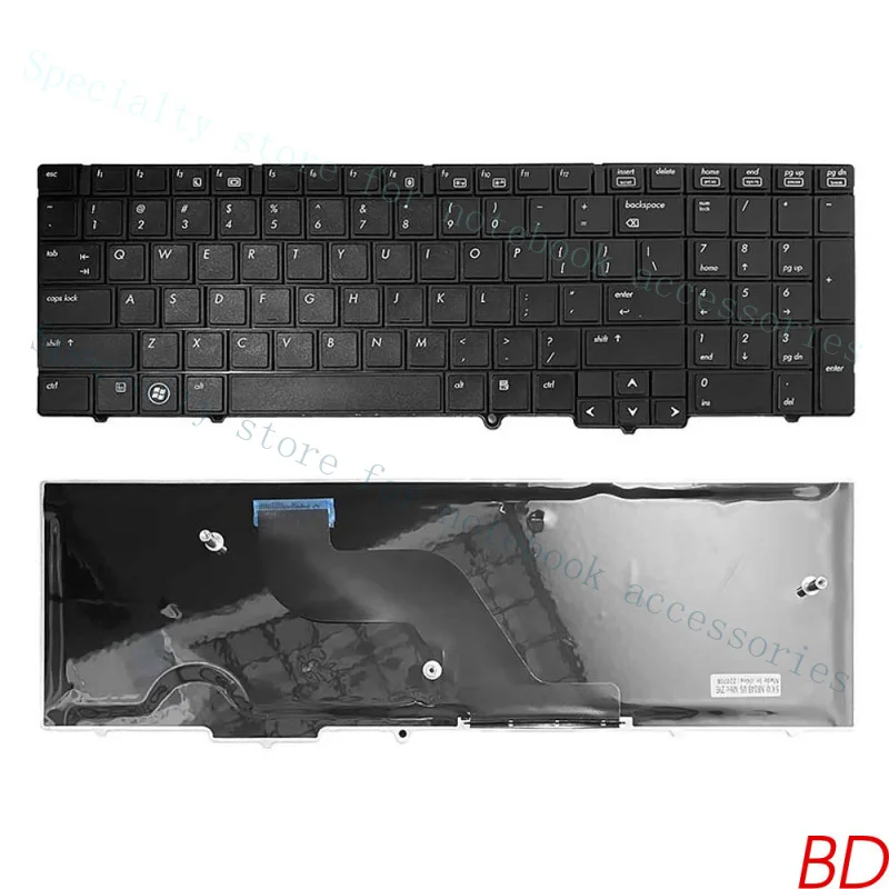 Teclado inglés para ordenador portátil A+ para HP Probook 6540B 6545B 6550B 6555B 6540 6545