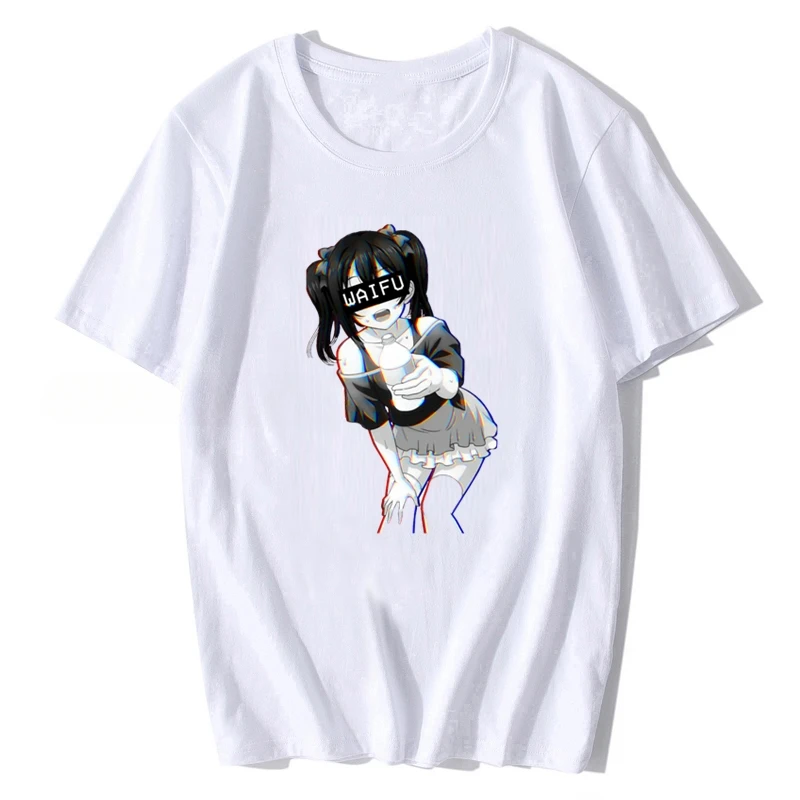 heavyweight Informal New Arrival vintage Nico Waifu Print Cotton Funny Lovelive Men Fashion Cotton Anime Summer Round