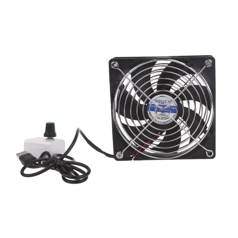 

652F Регулируемый мощный 120 -мм охлаждающий вентилятор USB для маршрутизатора, приемника и игровой консоли