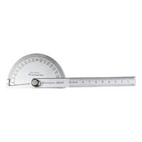 180 Degree Guage Goniometer Angle Meter Measure Protractor Ruler Metal Finder Stainless Steel Woodworking Wood Measurement Tool