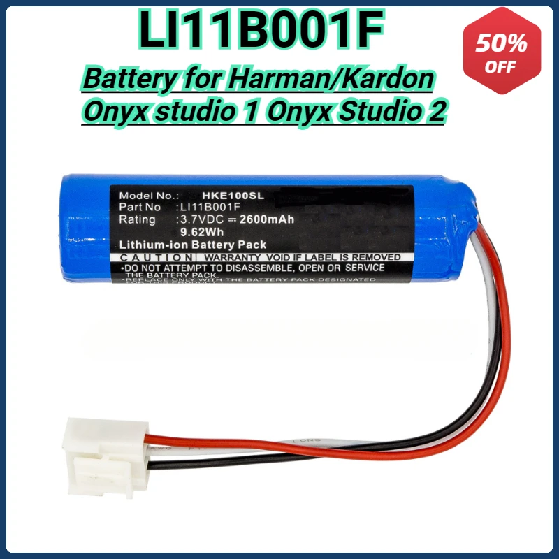 LI11B001F 3.7V 2600mAh Speaker Battery for Harman Kardon Onyx Studio 1 2 Special Edition Bluetooth Audio Replacement Battery