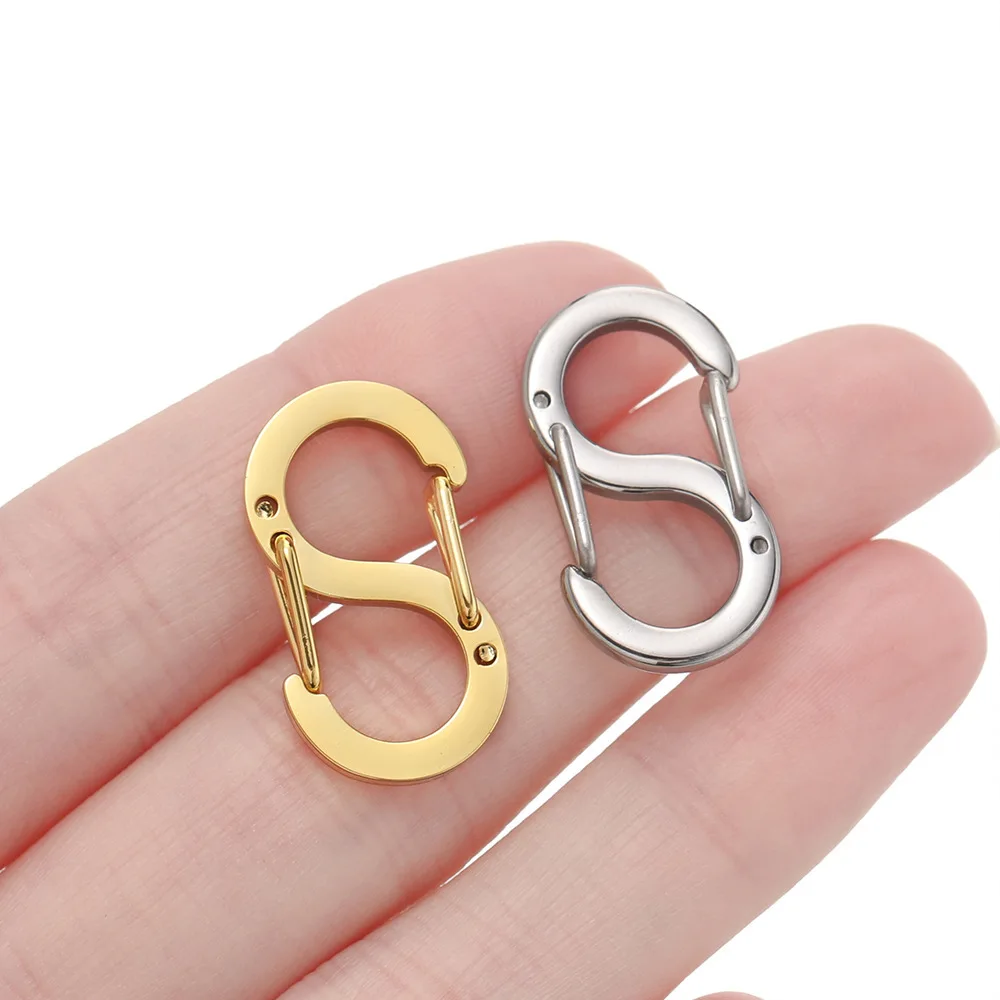 5 قطعة/الوحدة S-نوع الفولاذ المقاوم للصدأ مشبك المفاجئة هوك حلقة تسلق القلائد موصلات لوازم صناعة المجوهرات Findings بها بنفسك موصل النتائج #5