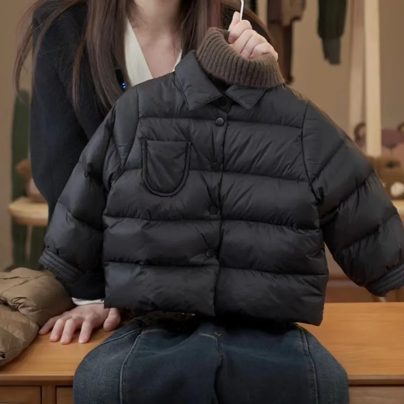Children's Down Jacket Baby Light and Thin Baby Outer Wear Thickened Liner