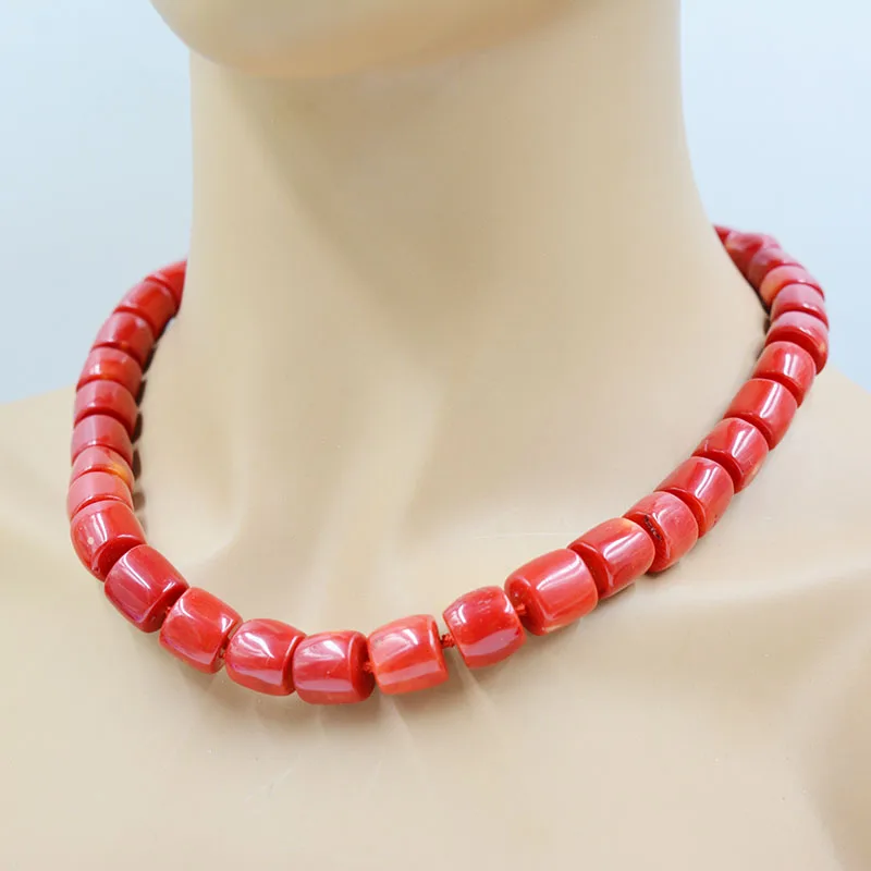 12MM high-quality natural red coral necklace. 18”