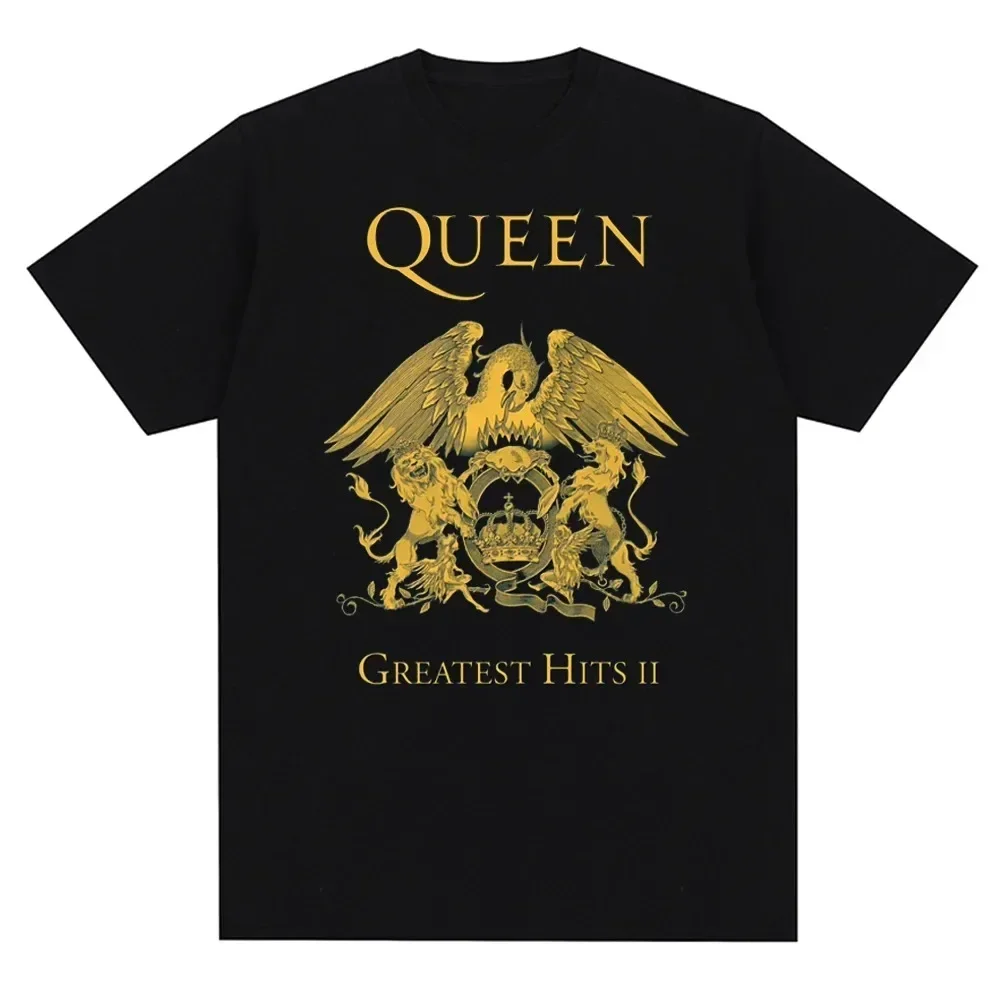 Vintage Queen Rock Music Band Printed Summer T Shirt Fashion Men Women 100% Cotton T-shirt Short Sleeve Tees Streetwear Clothing