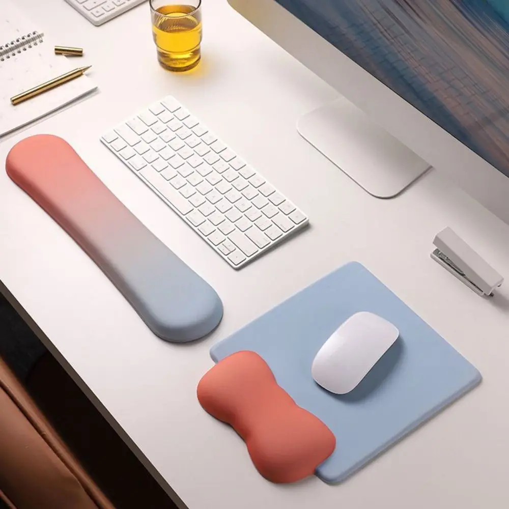 

Laptop Computer Silicone Gaming Non Slip Ergonomic Hand Support Keyboard Mat Wrist Rest Mouse Pad