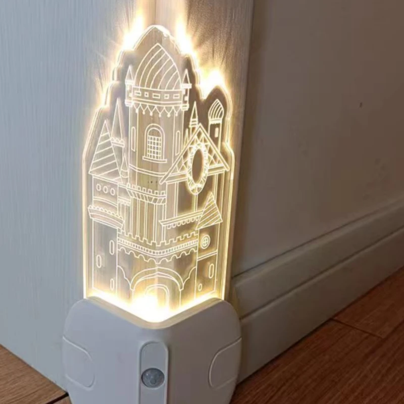 Castle night light corner protection strip, wall corner protection, anti-collision decoration, atmosphere light, living room