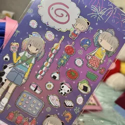 Girl shop fireworks cute hand account decorative stickers