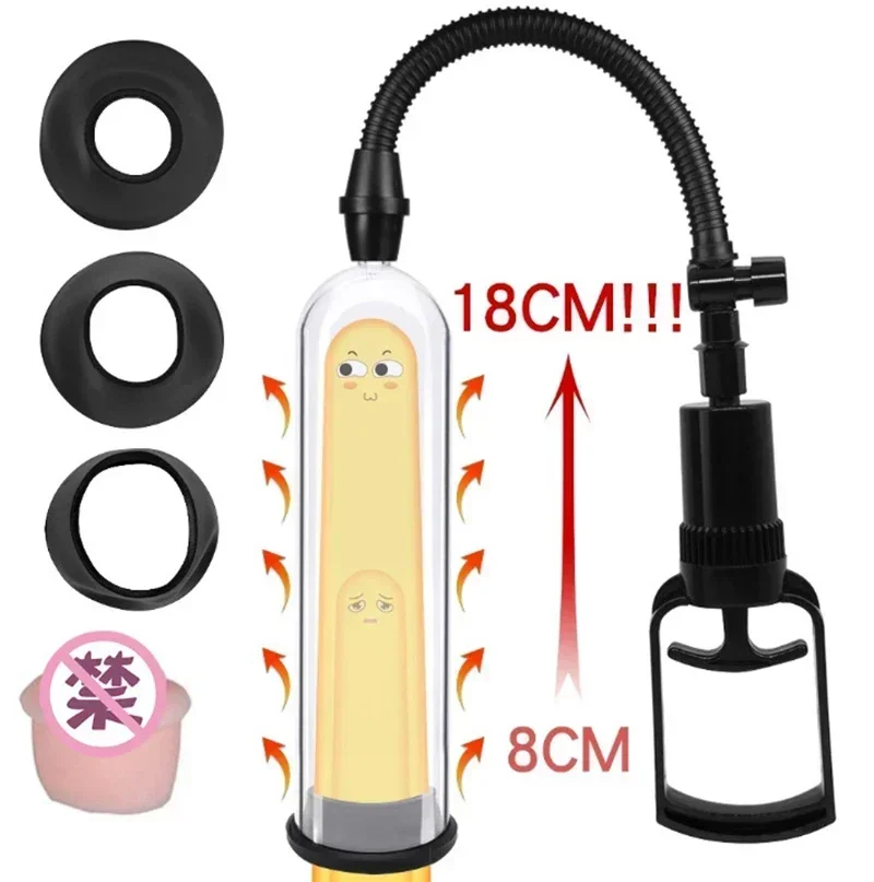 Manual Penis Pump Sex Toys for Men Enlargement Vacuum Pump for Penis Enhancement Male Masturbator Adult Penis Extender Too