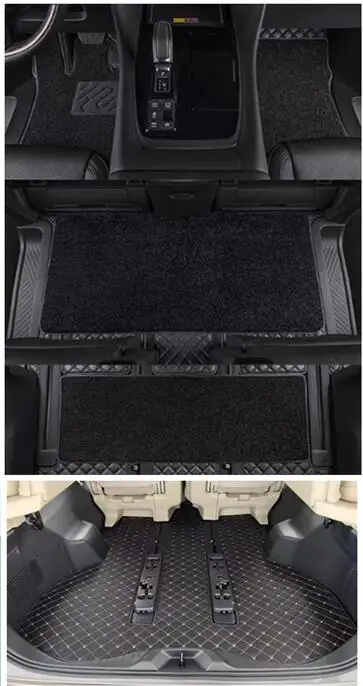 

Custom car carpets for Right hand drive Toyota Vellfire 7 8 seats 2025 2024 waterproof Rugs High quality double layers carpets