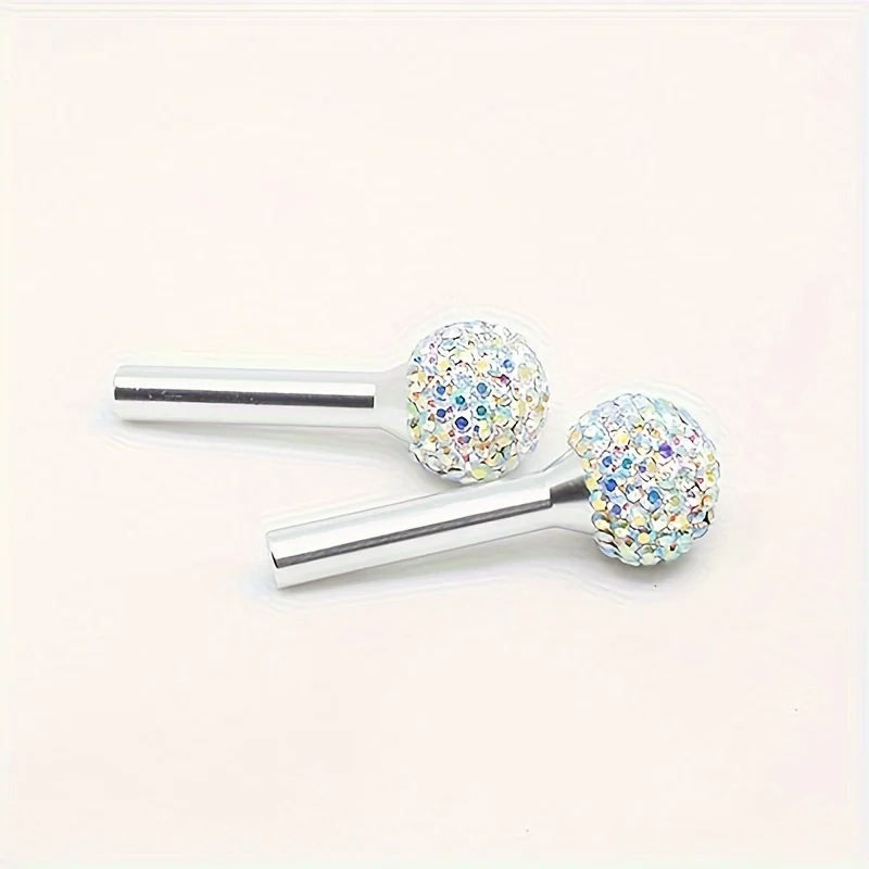 2Pcs Rhinestone Crystal Car Door Pin Lock Knob Pull Pins Aluminum Alloy Door Handle Security Door Latch Lock Pin Car Accessories view 4
