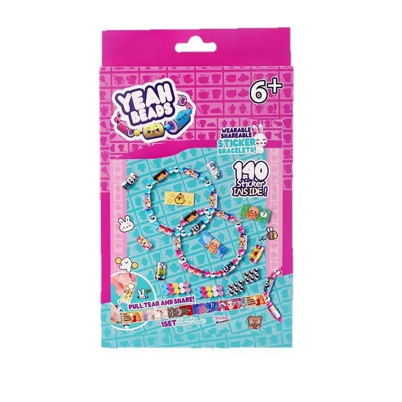 

70/140Pcs﻿ Kawaii Student Toy DIY Sticker - Wearable or Shareable Sticker Bracelet , Includes Over 1000 Sticker Designs