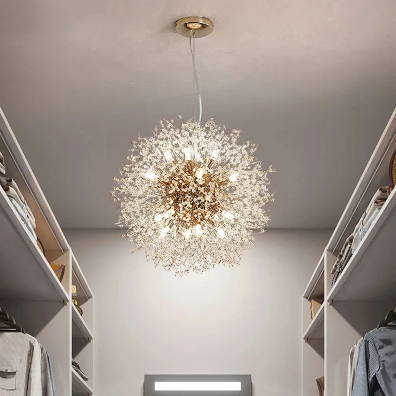 Lampadario di cristallo sala da pranzo Design Nordic Hanging LED lampadina decorazione lampade a sospensione moderna casa soffitto soggiorno lampade camera da letto