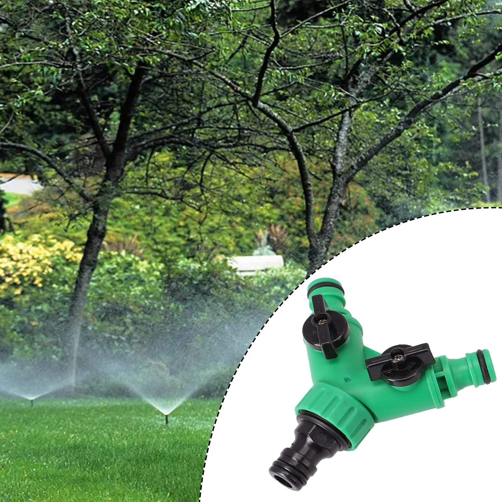 2 Way Garden Water Pipe Connectors Pipe Adapter Y Shape Hose Splitter Valve Three Way Plastic Valve With Switch