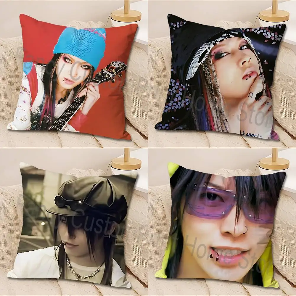 

Singer M-MIYAVIs Various Sizes Square Pillow Case For Car Home Bedchamber Decor Custom Valentine gift