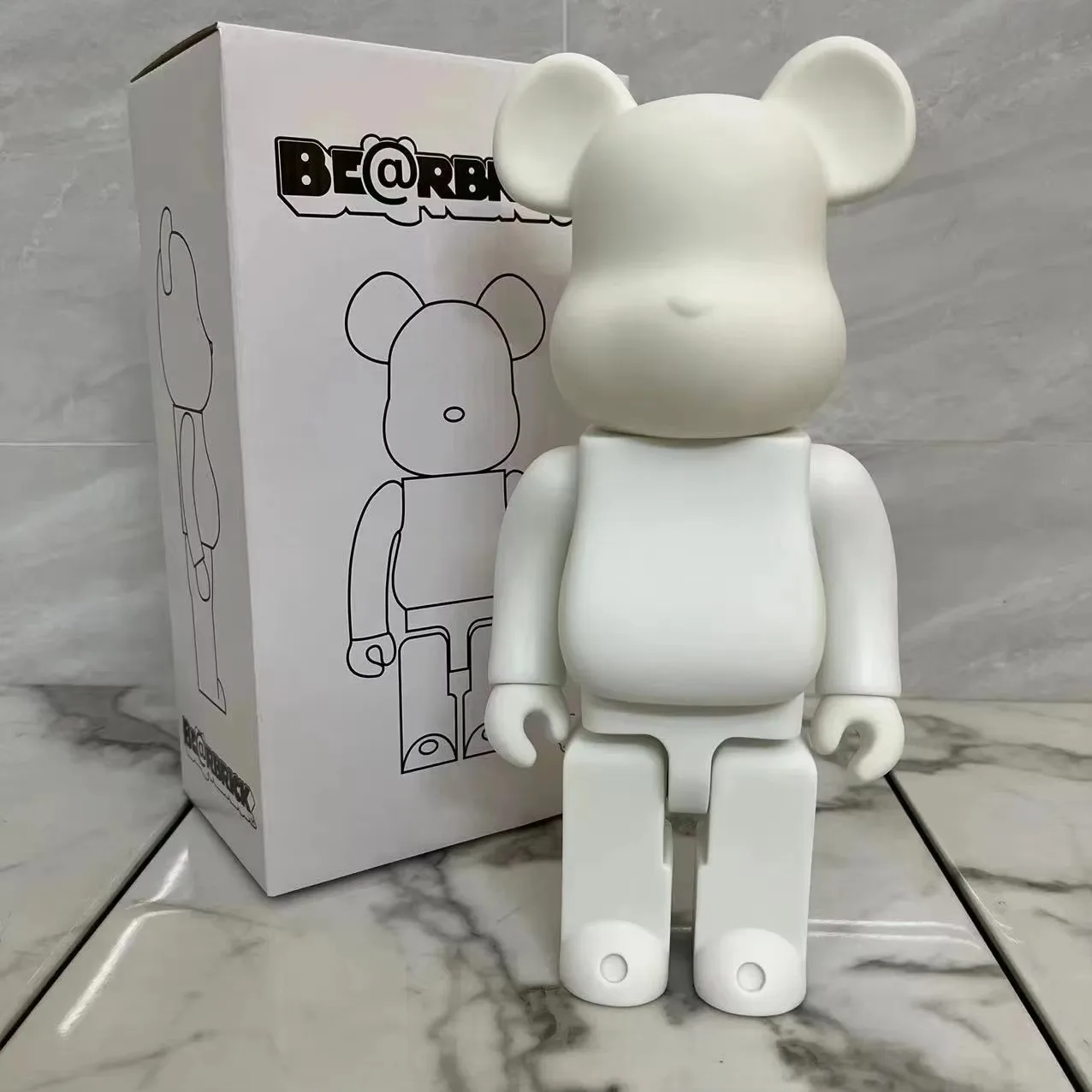 جودة عالية أسود أبيض Bearbrick لتقوم بها بنفسك الجمعية 28 سنتيمتر غالاكسي اللوحة الدب ثلاثية الأبعاد نموذج ألعاب شخصيات الطوب الصغيرة