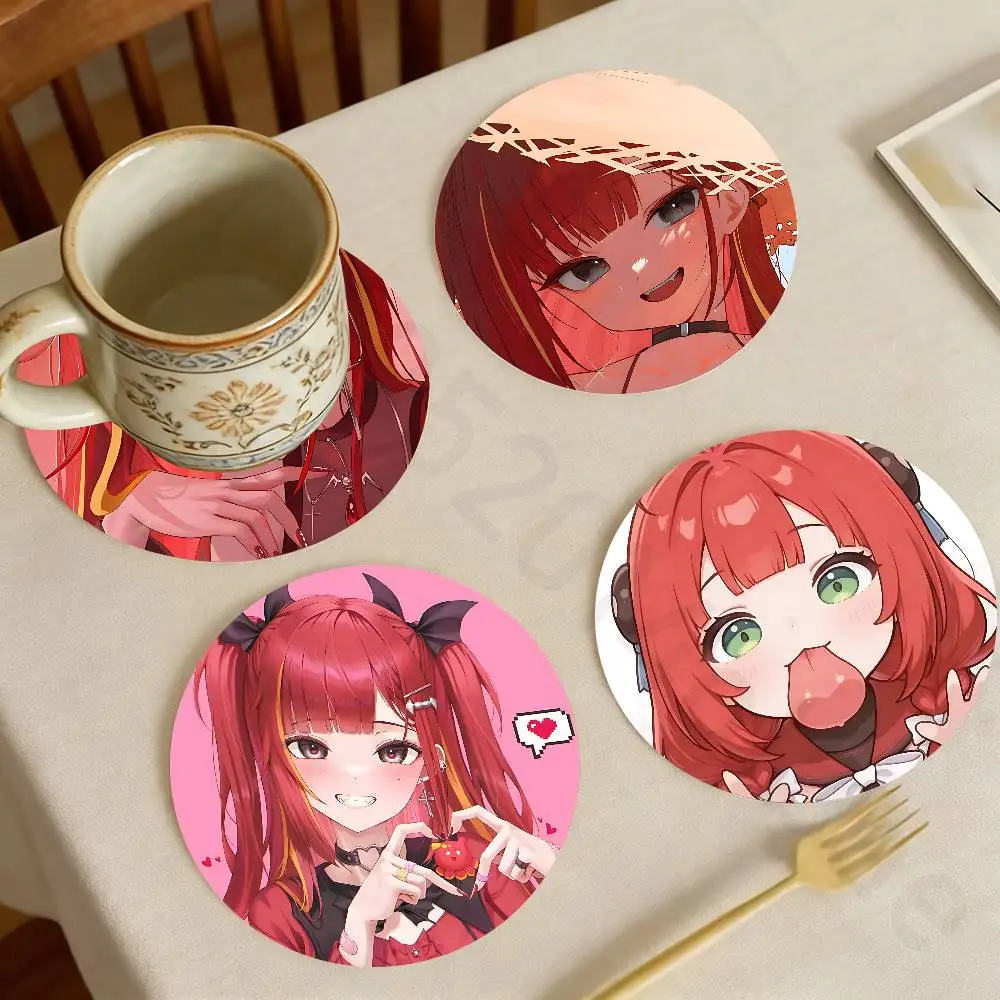 

Cute A-Akane L-Lize Wooden Coaster Set Coffee Teacup Decoration Coffee Shop Beverage Shop Family Restaurant