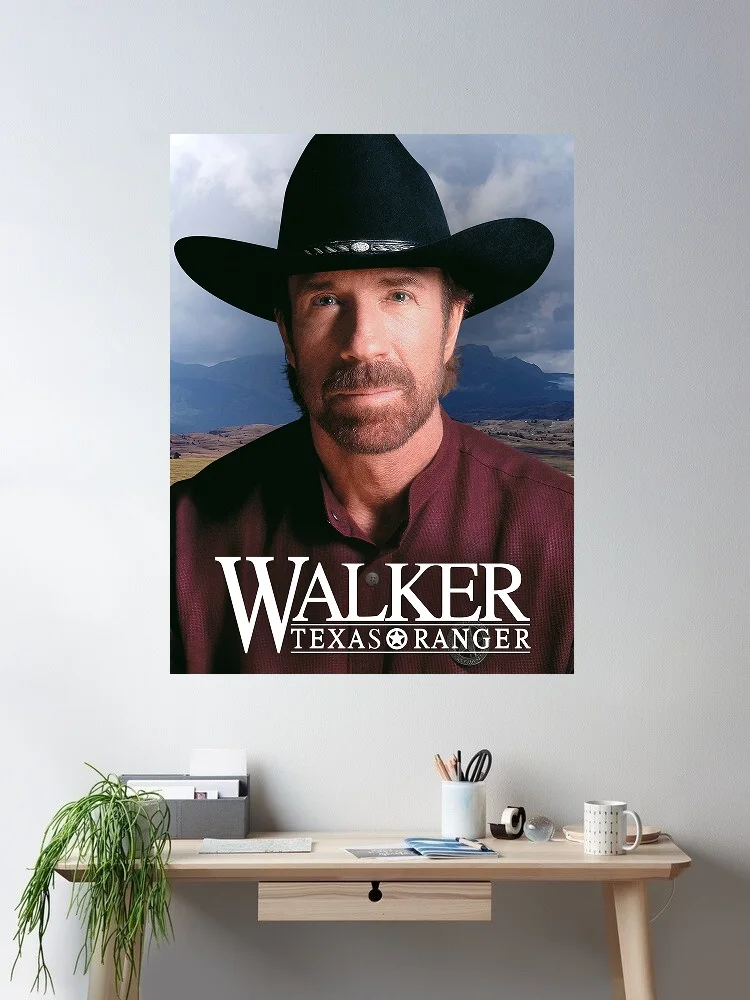 Walker Texas Ranger Movie, Print Art Canvas Poster, For Living Room Decor, Home Wall Picture