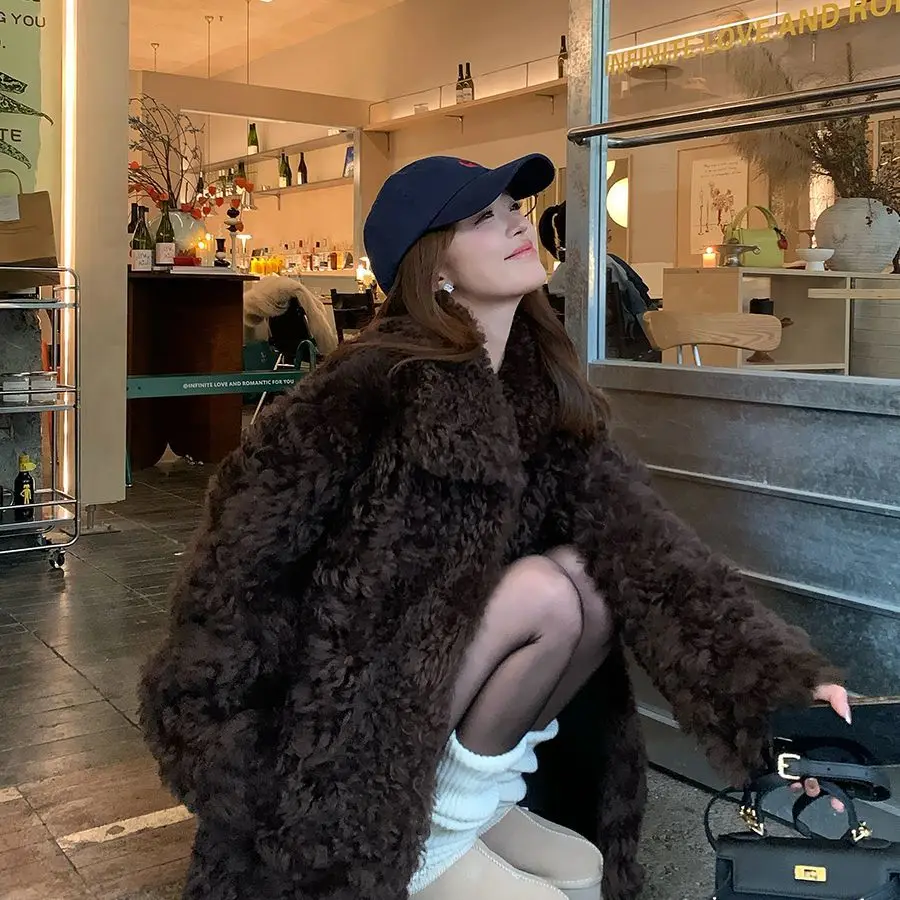 

Faux Fur Neck Collar Coats Womens Festival Thick Cozy Lined Maxi Boutique Premium Slimming Tailored Hem Techwear Deep Knitted OL